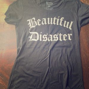 Medium beautiful disaster t-shirt